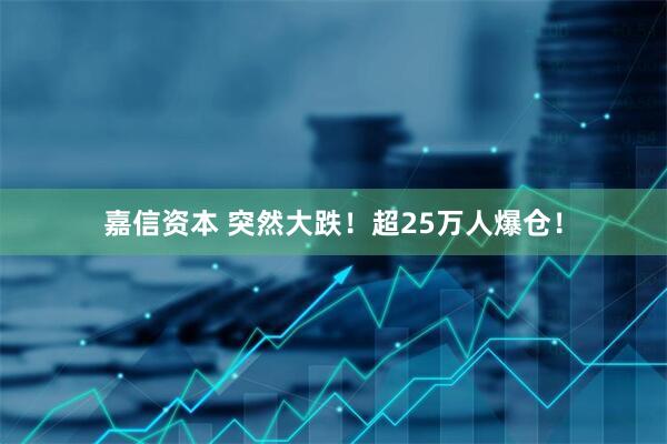 嘉信资本 突然大跌！超25万人爆仓！