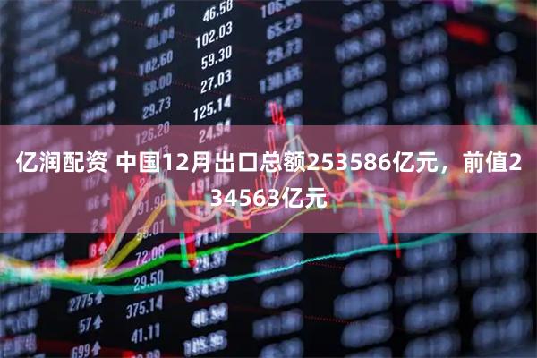 亿润配资 中国12月出口总额253586亿元，前值234563亿元