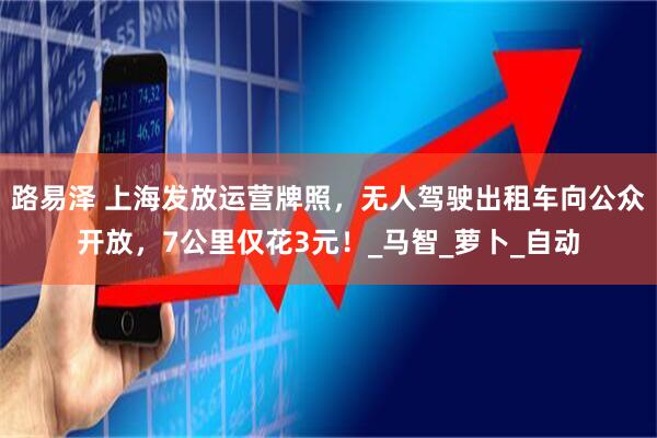 路易泽 上海发放运营牌照，无人驾驶出租车向公众开放，7公里仅花3元！_马智_萝卜_自动